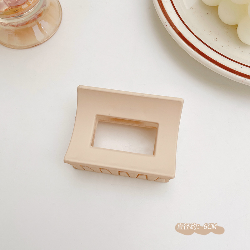 Milk Brown horquilla grande hacia atrás cabeza clip de pelo tocado de las mujeres principios de primavera de alto grado updo tiburón horquilla