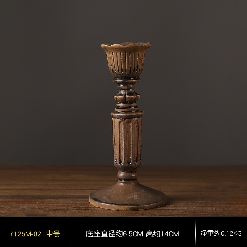 Vela de cumpleaños con luz de vela francesa medieval accesorios de decoración romántica casa retro luz de vela europea soporte de mesa de candelabro de hierro forjado