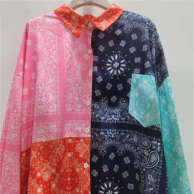 Impresión francesa retro temperamento casual camisa de manga larga mujer 2026 nuevo diseño de nicho chaqueta suelta