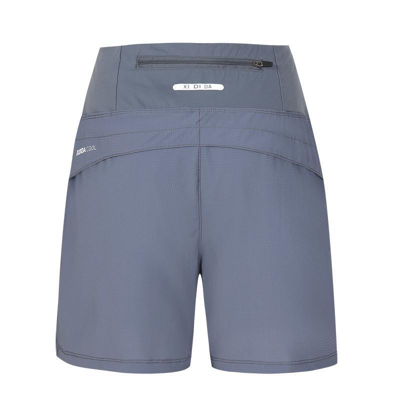 Pantalones cortos deportivos de mujer hielo rápido secado bolsillo de cintura trasero puede poner el teléfono móvil yoga pantalones casuales sueltos corredores cortos comercio exterior