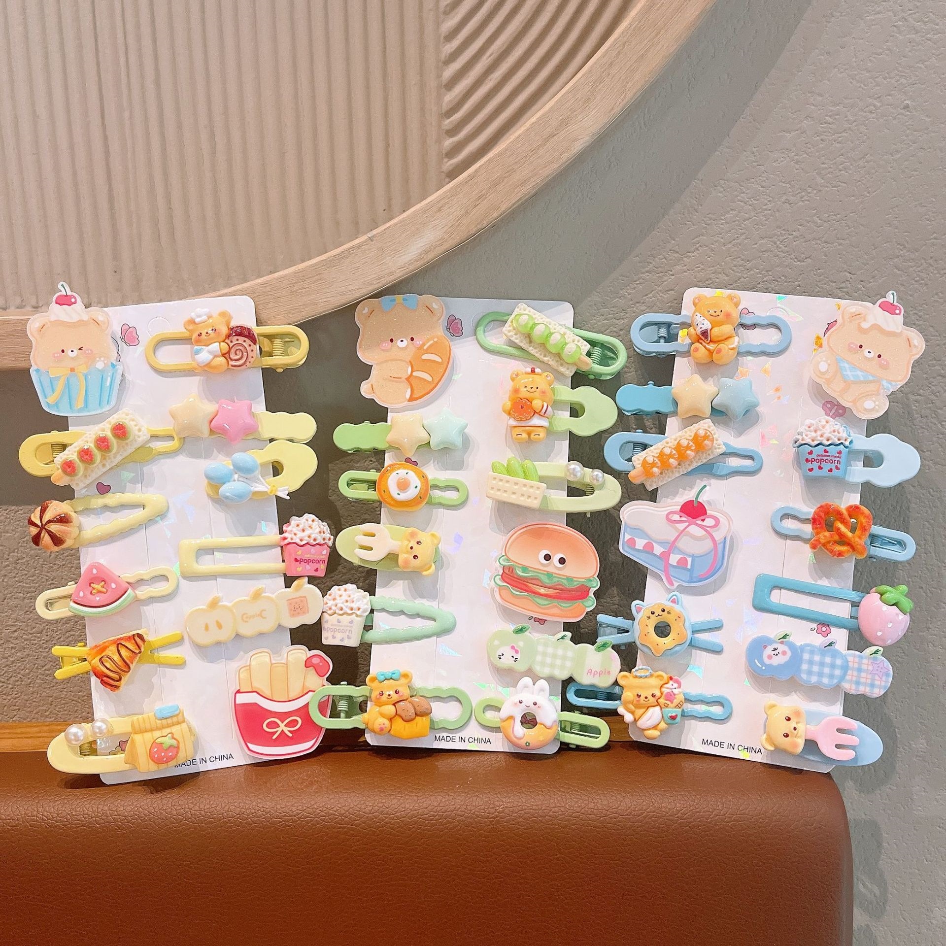 Dopamina lindos clips para el cabello bordes clips laterales clips para el cabello niños tocadillos clips para el cabello de boca de pato mujeres