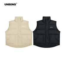 UNBDNS美式基础款纯色马甲棉服男女同款冬季新款情侣加厚无袖外套