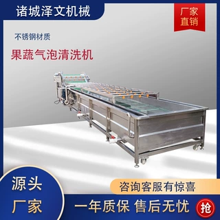 多功能果蔬气泡清洗机袋装食品休闲食品清洗设备中央厨房净菜设备