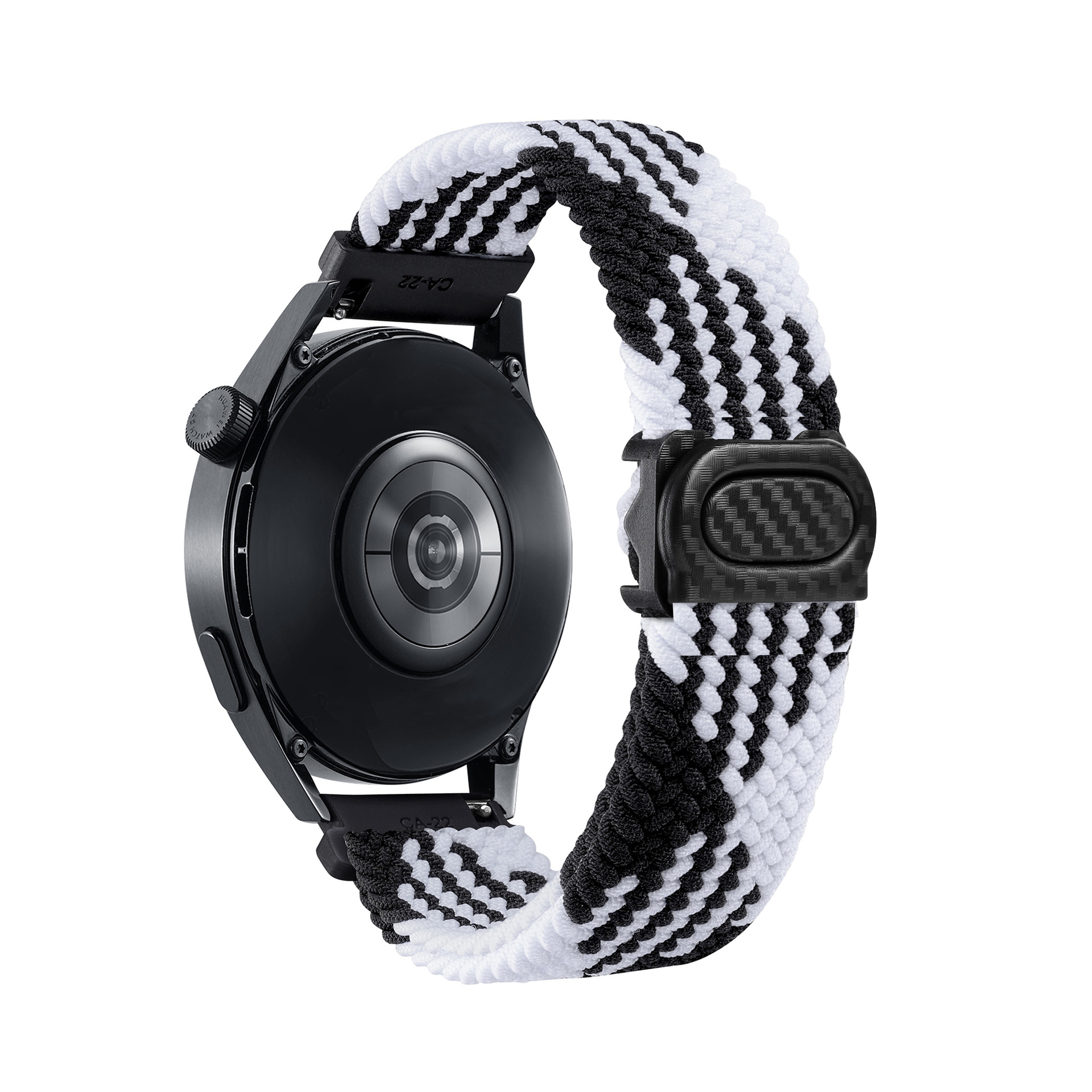 It is suitable for the carbon fiber texture snap braided strap of Samsung watch4657 and the strap of Huawei watch GT345 undefined