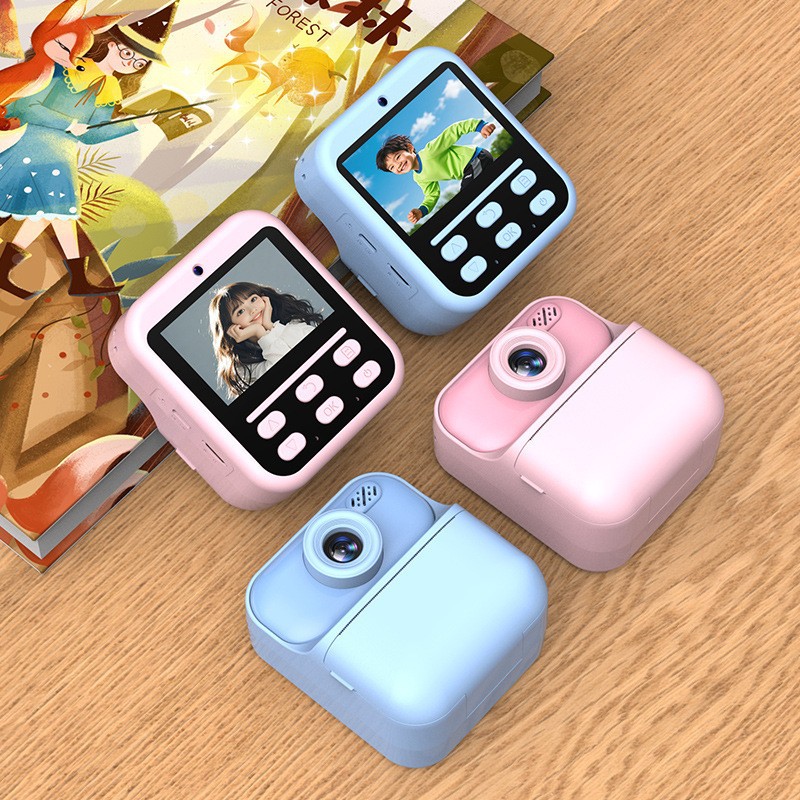 Cross-Border New Popular Product E8 Instant Camera with Front and Rear High-Definition Dual Cameras and 2.4inch Color Screen Kidsren's Printing Camera