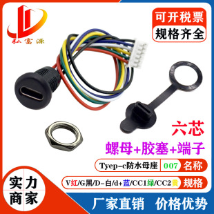 TYPE-C 6pע�z�ݼy�A�ͷ�ˮ����ĸ��TYPE-C��늲�� ���DC��ĸ�^
