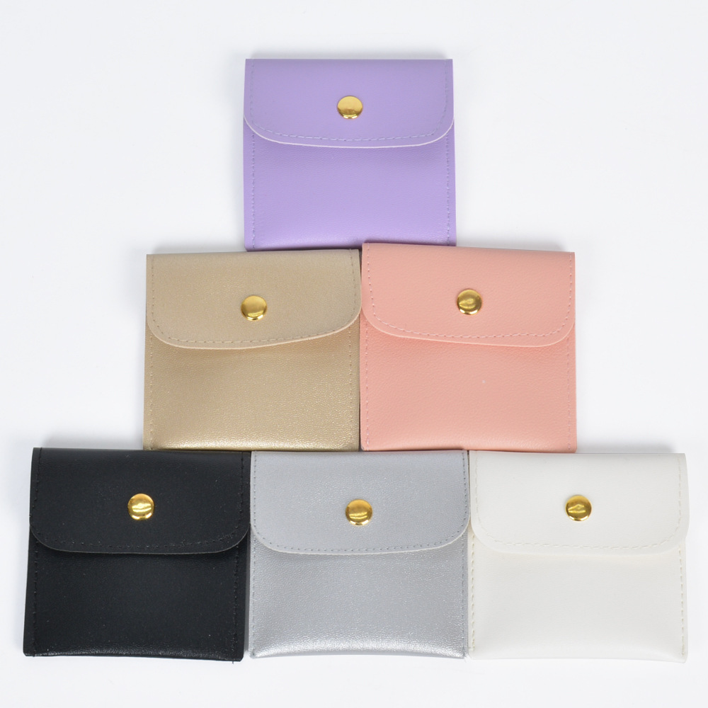 10g Weight Jewelry Packaging Bags Classification 1 Piece Quantity Daily Occasion Pu Leather Material Solid Color Pattern Simple Style Style 1 Piece Pu Leather Simple Style Daily Solid Color Jewelry Packaging Bags 5