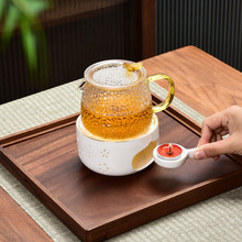 温茶炉蜡烛加热保温陶瓷底座带托家用玻璃茶壶日式暖茶炉煮茶烛台