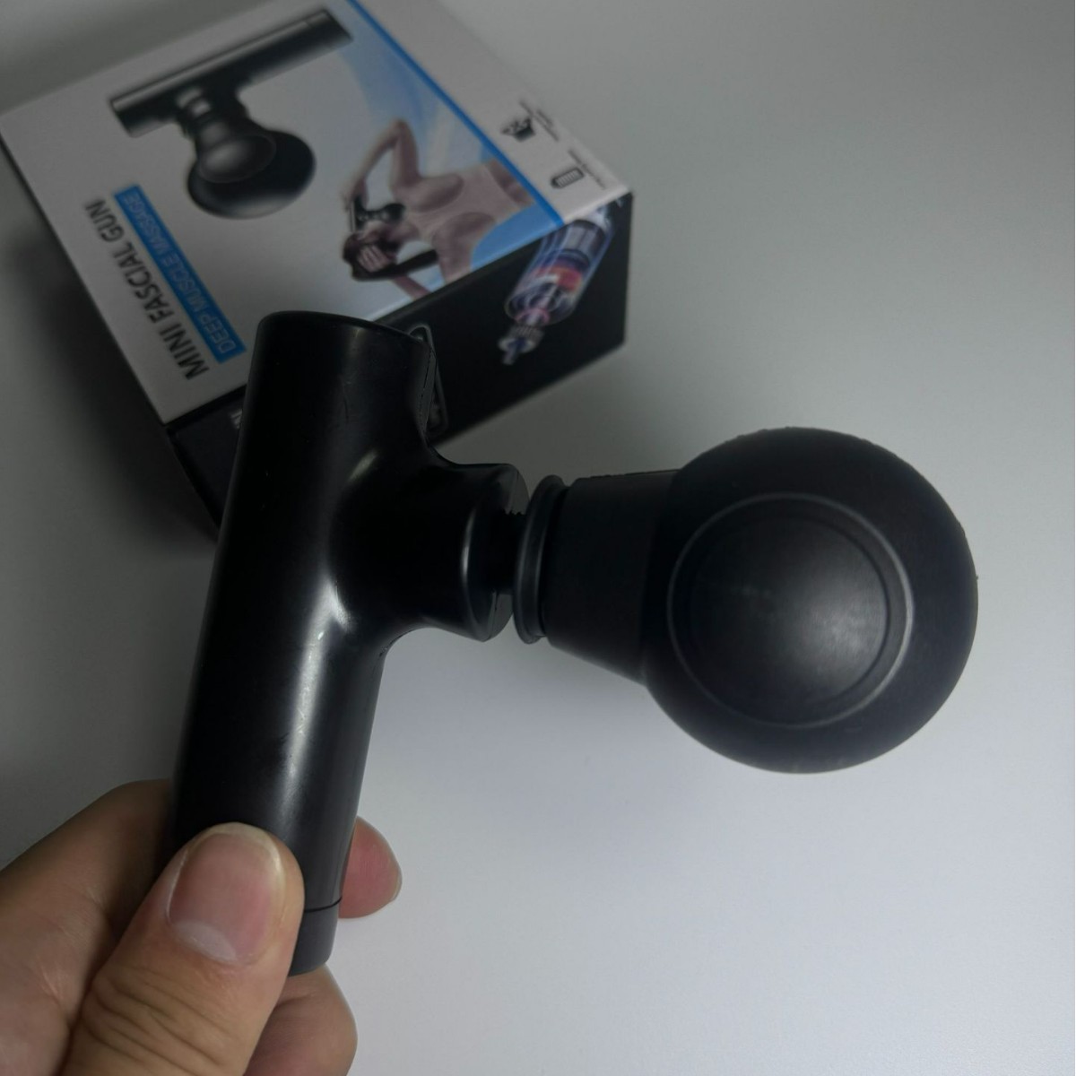 Mini pistola de fascia, pistola de fascia de un solo cabezal, fuerza ajustable de tres velocidades, material abs recargable, masaje de próstata portátil