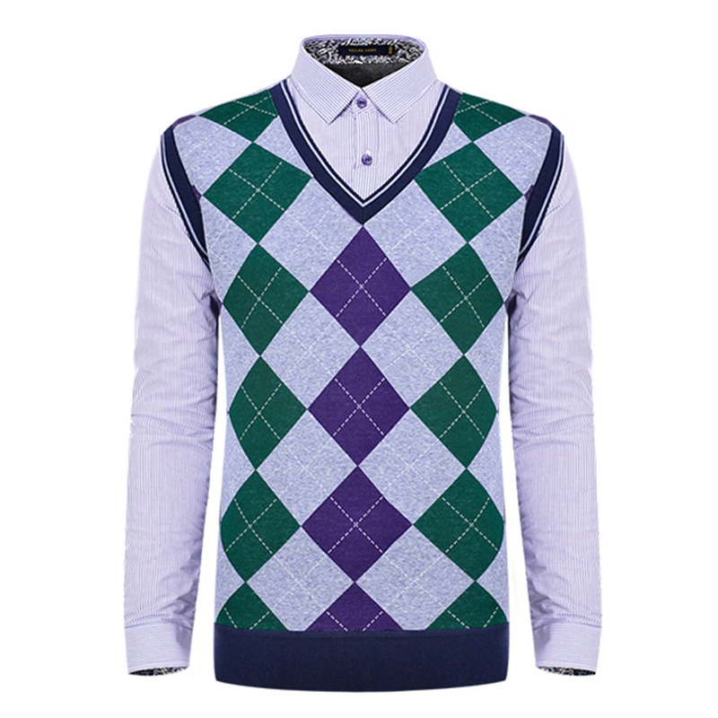 Новая зимняя рубашка воротник с бархатным утолщением, теплая поддельная футболка две модные трикотажные футболки с длинными рукавами