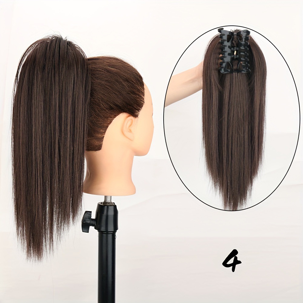Peruca de mujer, cascada de cabello de simulación de cabello, clip de agarre de cola de caballo alto, nuevo estilo chino dulce y fresco, peruca de cola de caballo, trenzas