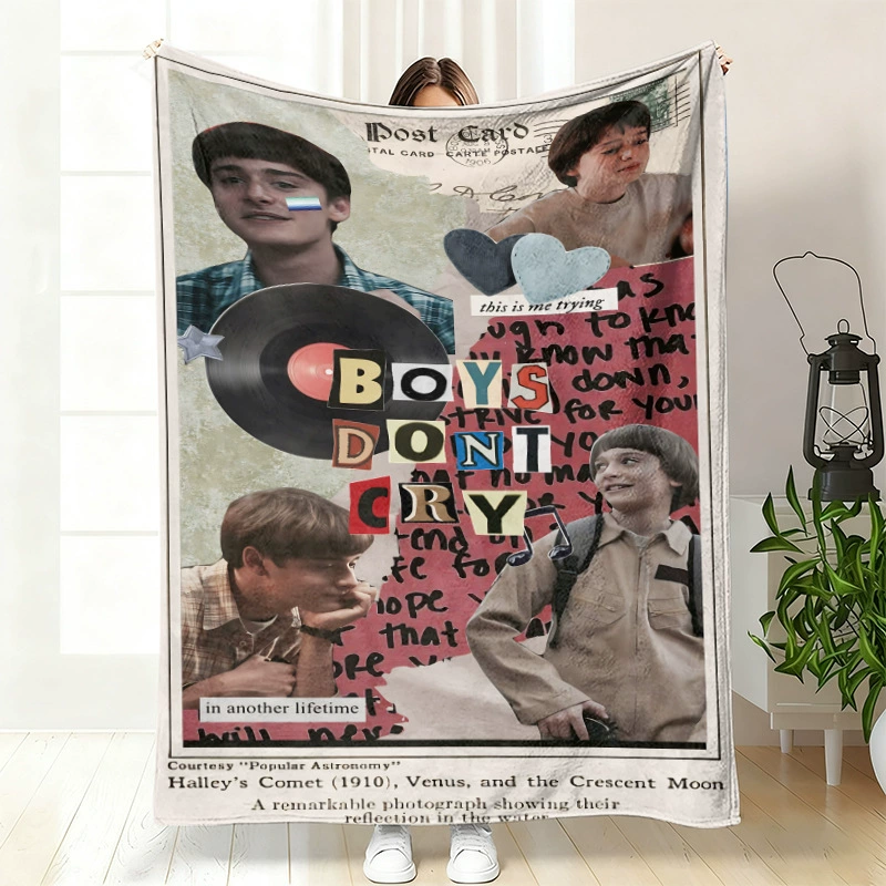 Плюшевая флисовая плед-одеяло BylerCP (в стиле Stranger Things), мягкий для отдыха, 70×100–150×200 см