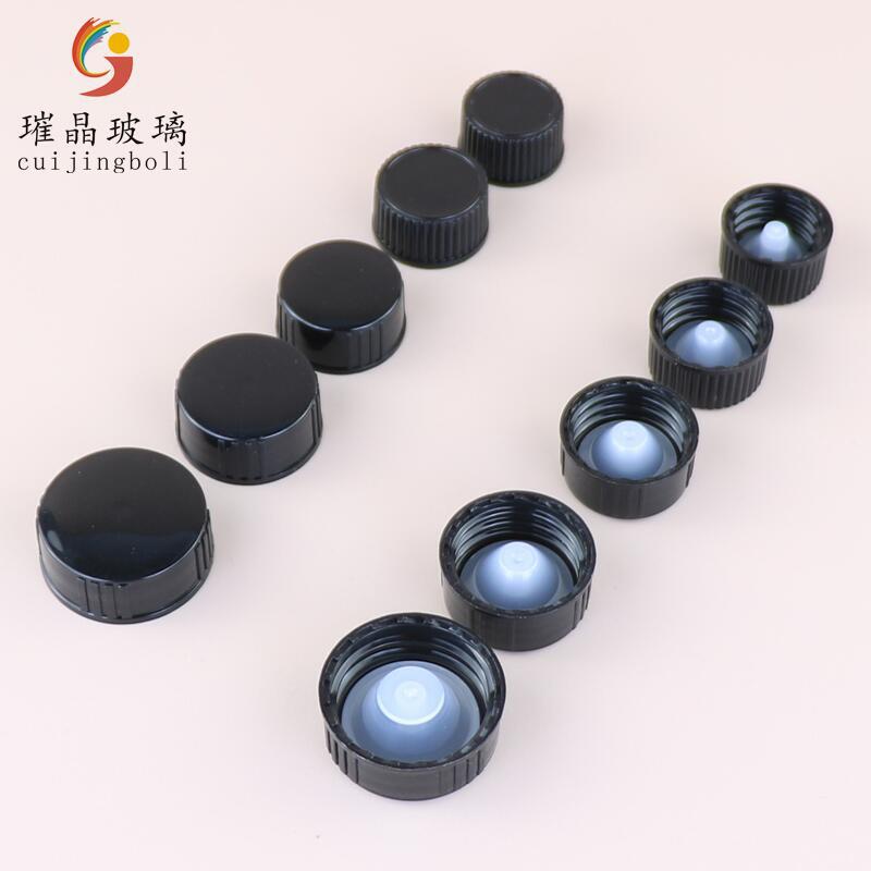 in stock supply 18 teeth plastic cap bakelite cap PP sealing plug 18 teeth 20 teeth 22 teeth 24 teeth 28 teeth essential oil bottle cap