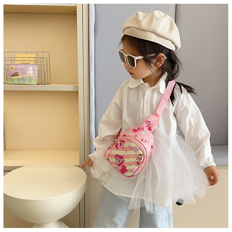 Wholesale of 2024 new children's bags, ins Korean cartoon chest bags, lightweight and fashionable travel crossbody backpacks for boys and girls undefined