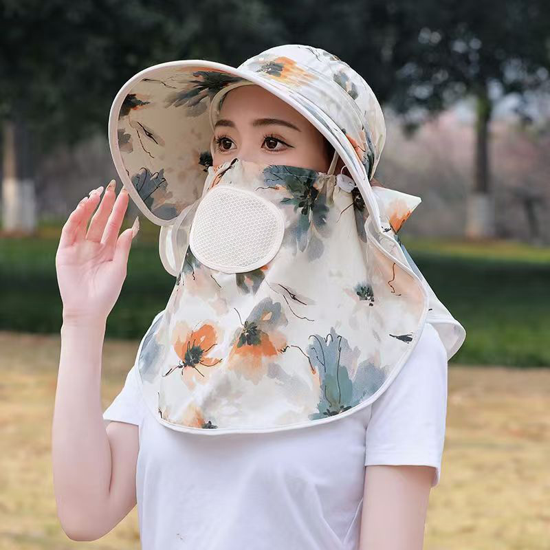 花纹遮阳帽