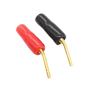 Factory Direct sales 2MM curved pin banana head copper gold-plated audio amplifier wiring plug pin plug Banana plug