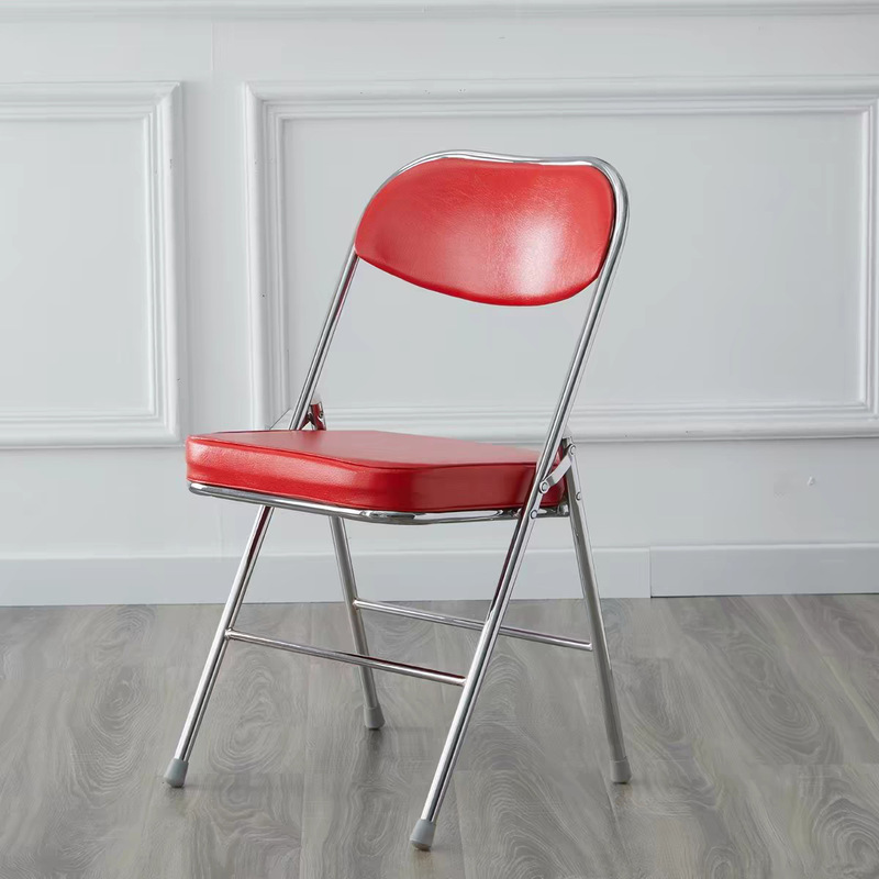 Thickened Folding Chair, Dining Chair for Hot Pot Restaurants and Food Stalls, Restaurant Rest Chair, Large Conference Chair, Simple Office Chair