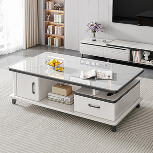 Coffee Table for Living Room, Small Household, Simple Modern Tempered Glass, 2025 New Model, Light Luxury Balcony Sofa Small Tea Table
