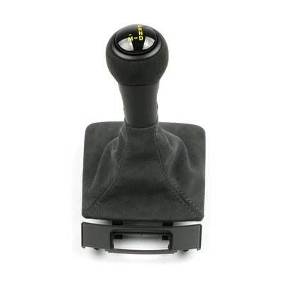 Suitable for Porsche GT4 gear Cab and accessories - suede-leather-cover-suede-leather-gear-shift-knob-yellow