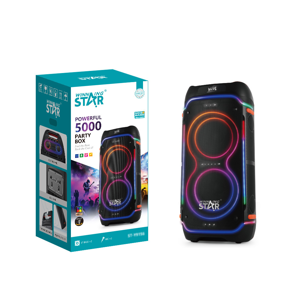 WINNING STAR doble tirón de ocho pulgadas tweeter gran altavoz de comercio exterior gran fiesta audio altavoz Bluetooth
