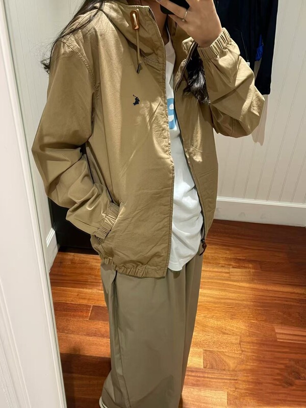 RL拉夫战马秀款连帽抽绳夹克外套休闲外套男女同款夹克连帽风衣|undefined