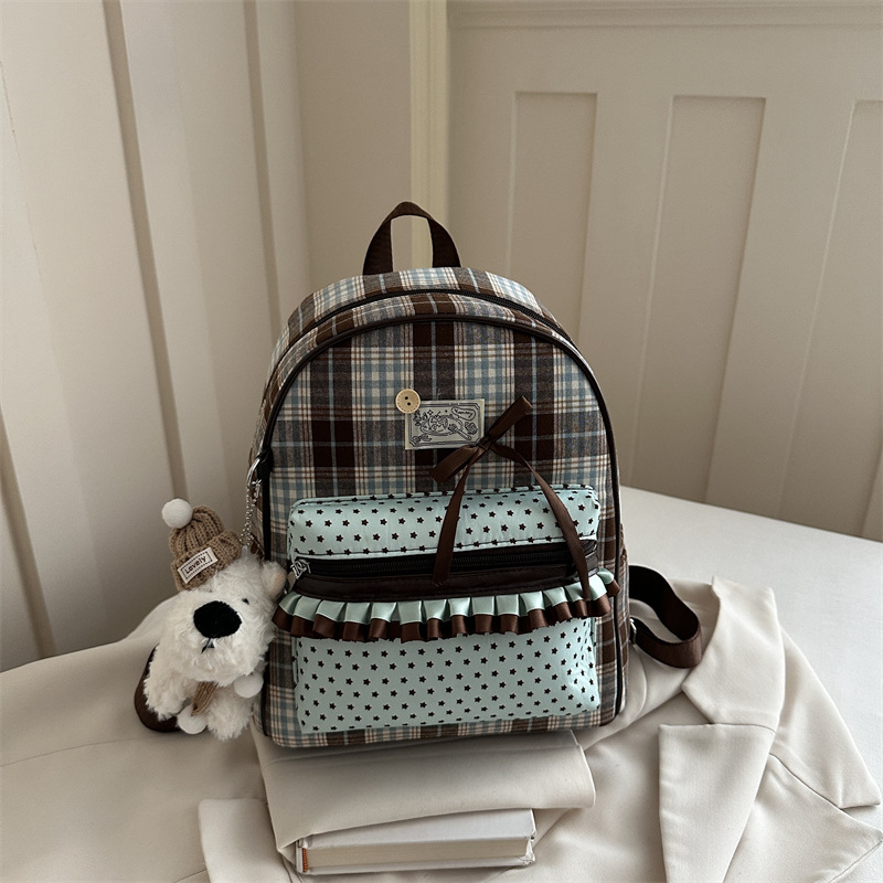 Coreano ins lindo nicho de diseño mochila 2026 nueva mochila de niña dulce fresca personalidad mochila pequeña