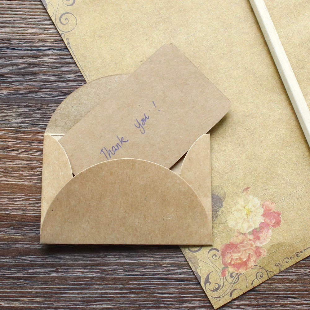 Small retro leather postcard, card holder, pack, DIY