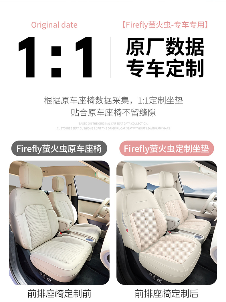 Nio Firefly Firefly Special Seat Cover, Leather and Suede, Wear-Resistant Car Cushion, Full-coverage Seat Cover