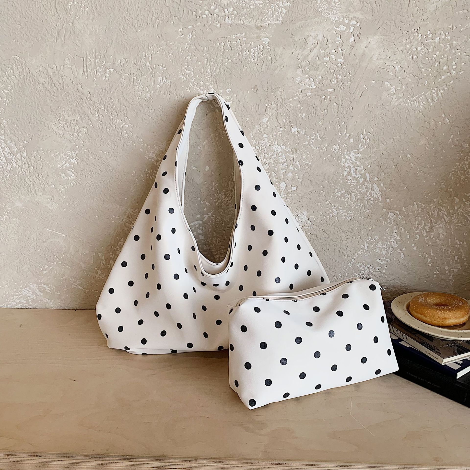 Bolsa de hombro de tela de nylon de gran capacidad, bolsa de mano diaria de doble cara de comercio exterior, bolsa de brazo