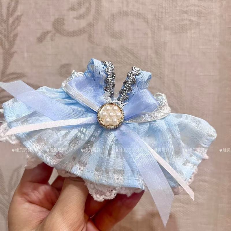 新款雪莉玫裙子珍珠蝴蝶结蕾丝边裙子毛绒公仔辅料【仅售衣服】|undefined