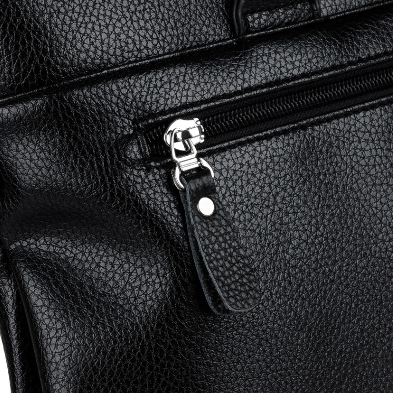 Premium Men's Business Briefcase – Corduroy Laptop Bag With Genuine Leather Trim, Includes Bonus Wallet & Accessories_voghion.com