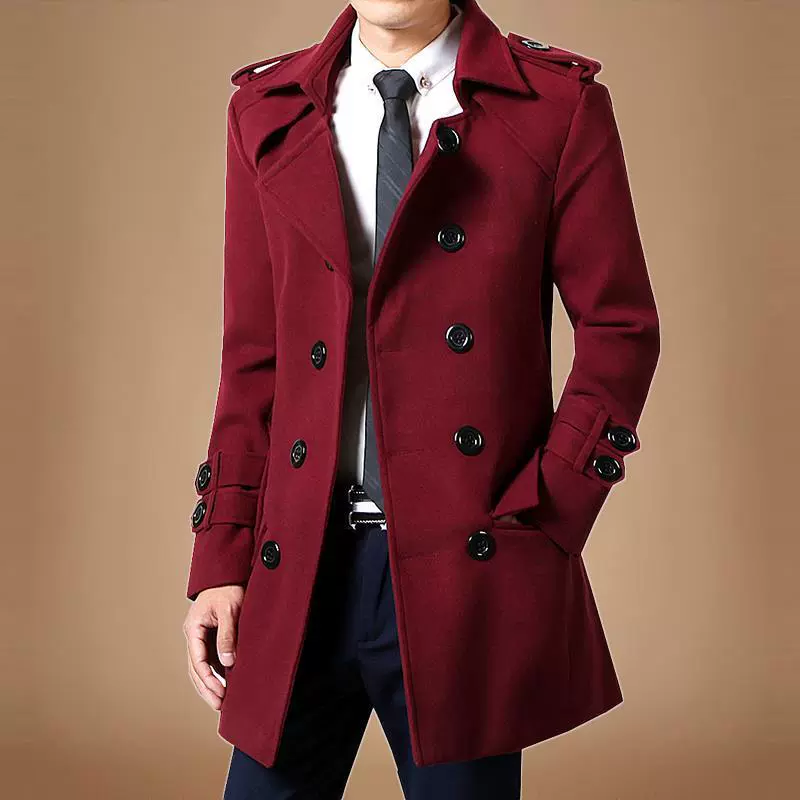Длинное демисезонное шерстяное пальто для мальчиков, теплое trench coat, куртка, коллекция 2021