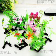 卖萌神器小草发夹豆芽花头上长草发夹值物长草仿真槙物头花批发