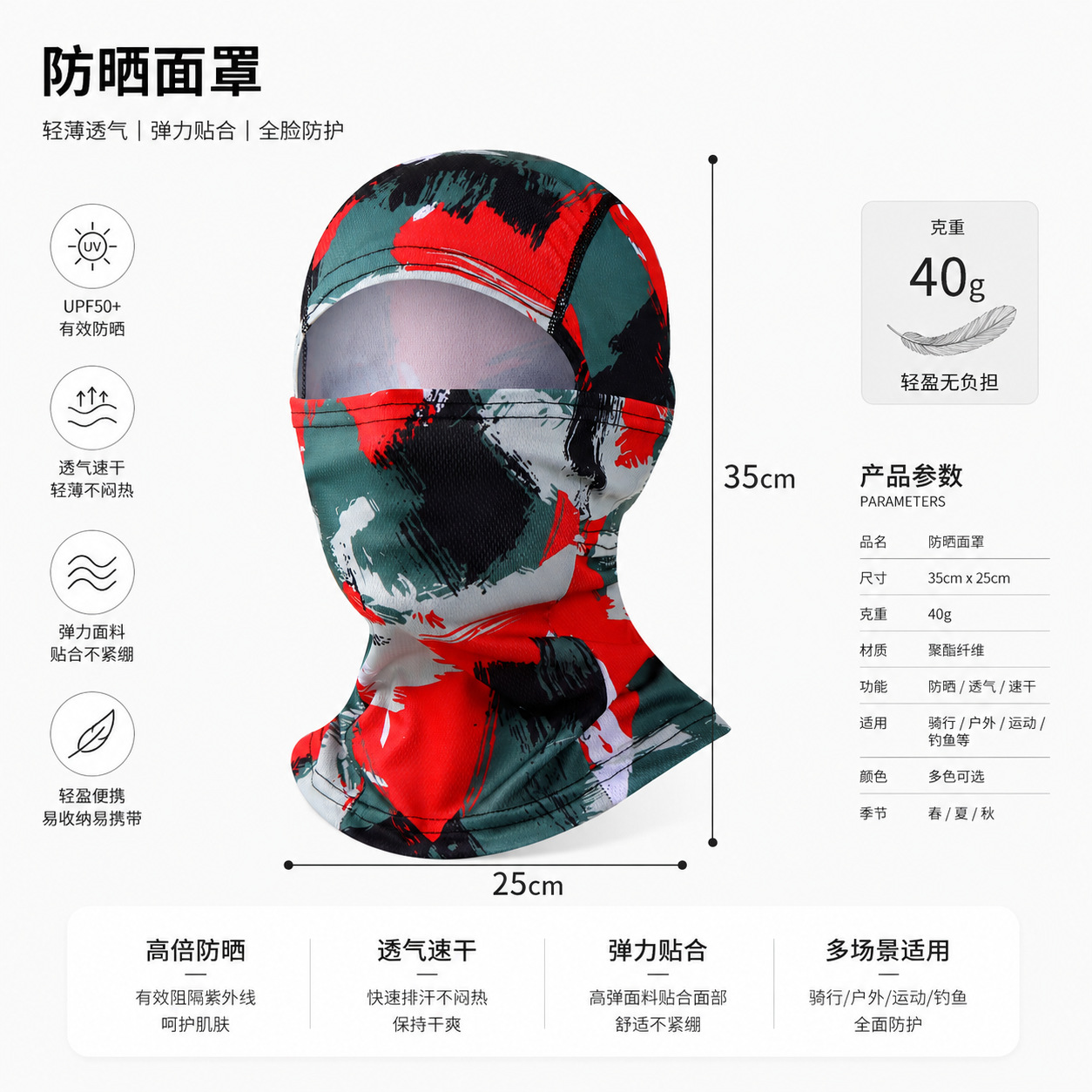 Máscara solar de ciclismo transfronteriza cubierta de camuflaje al aire libre secado rápido respirado a prueba de viento protector facial turbante militar para hombres y mujeres