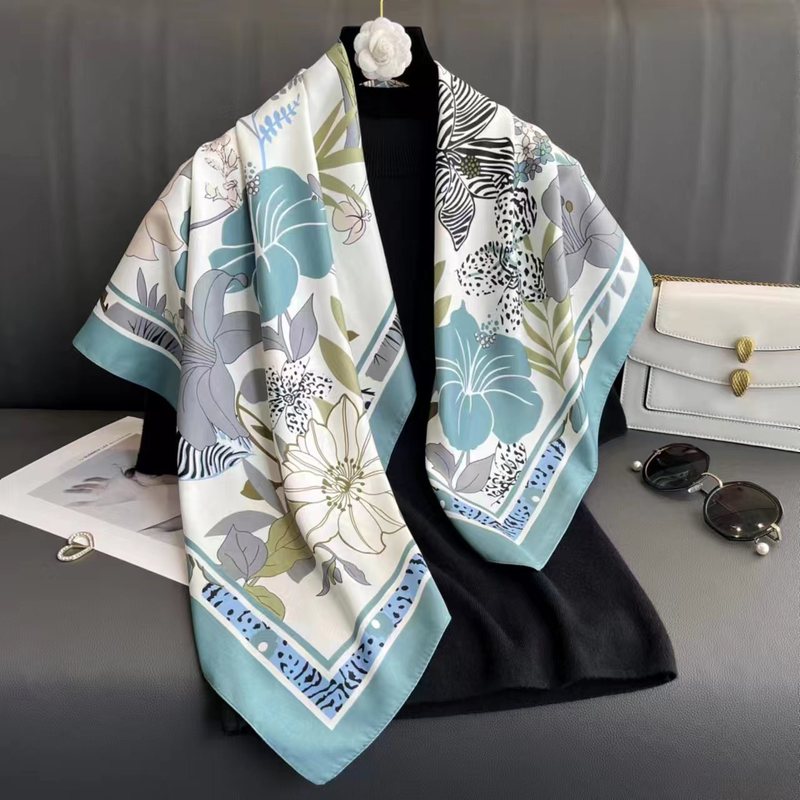 90x90シルクタオルの新型春と秋の大きい方のタオルのファッションのスカーフは首を囲んで首を保護します。|undefined
