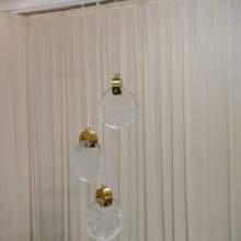 长吊灯别墅会所大堂灯具轻奢风简约定制酒店民宿艺术造型装饰