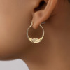 Metal design advanced earrings, European style, high-quality style, wholesale