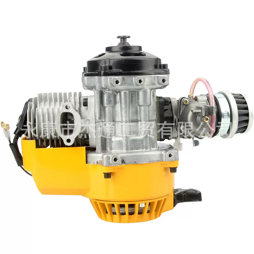49Cc Engine Mini Sports Motorcycle 2-Stroke Modified Gasoline Engine Aluminum Pull Starter Mushroom Head Air Filter