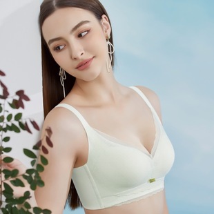Glossy spring and summer New Wireless Non-side bone thin Cup seamless comfortable push-up side breast adjustment bra