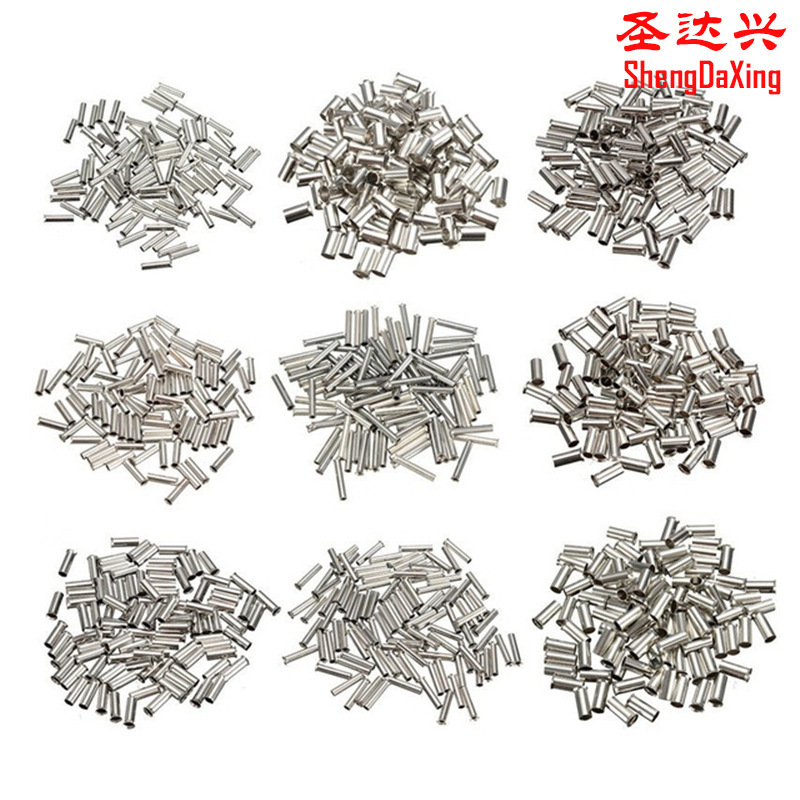 100PCS 管型裸端头EN0508-EN6010冷压接线端子无绝缘护套管型端子