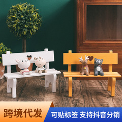 Zakka雑貨ミニ木製置物椅子撮影背景木製道具ミニ家具