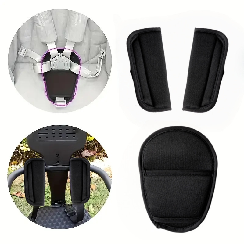 Cross-Border Children's Car Safety Seat Seat Belt Shoulder Pad Baby Stroller Shoulder Cover Front Crotch Cover Stroller Protective Cover