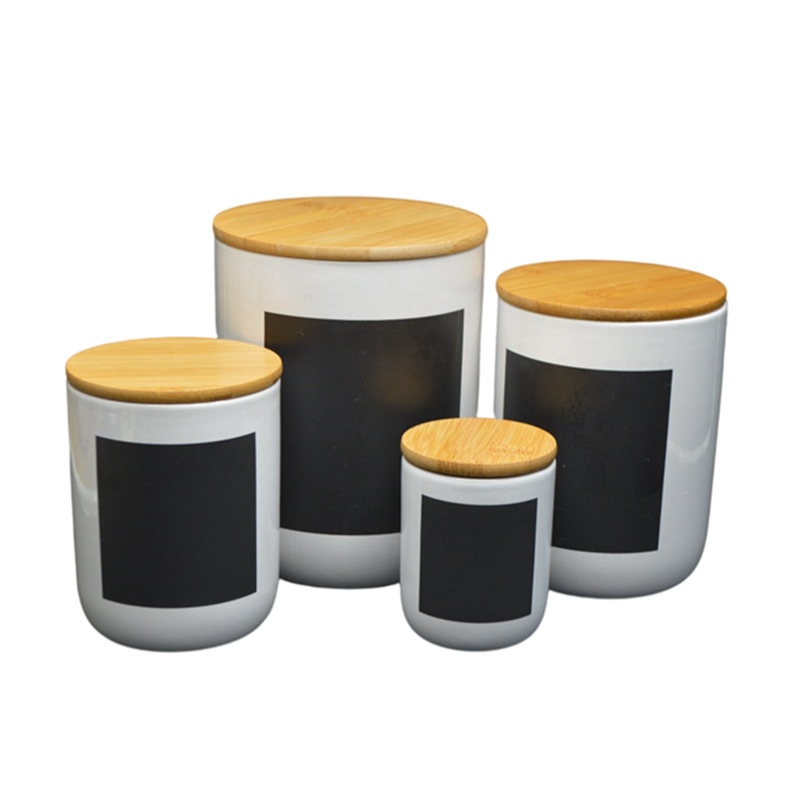 Moda cerámica marbling cocina latas selladas exportación comercio exterior marbling latas de café conjunto de cuatro