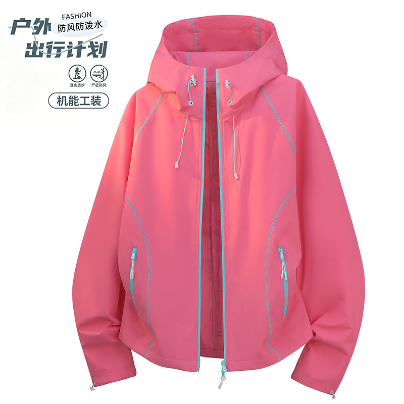 Trendy Brand Jacket for Women 2026 New Spring and Autumn Stylish Loose-Fitting Jacket Outdoor Windproof Waterproof Windbreaker Trendy Brand Jacket for Women 2026 New Spring and Autumn Stylish Loose-Fitting Jacket Outdoor Windproof Waterproof Windbreaker
