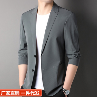Jin Ammonia Men's Casual All-match Suit Spring and Autumn New Business Non-ironing Daily Western Middle-aged and Young Men's Coat