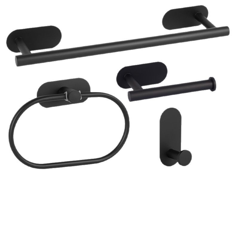 Transfronterizos para anillo de toalla de acero inoxidable toalla de baño anillo colgante sin clavos marco de toallas negras Amazon sin perforación