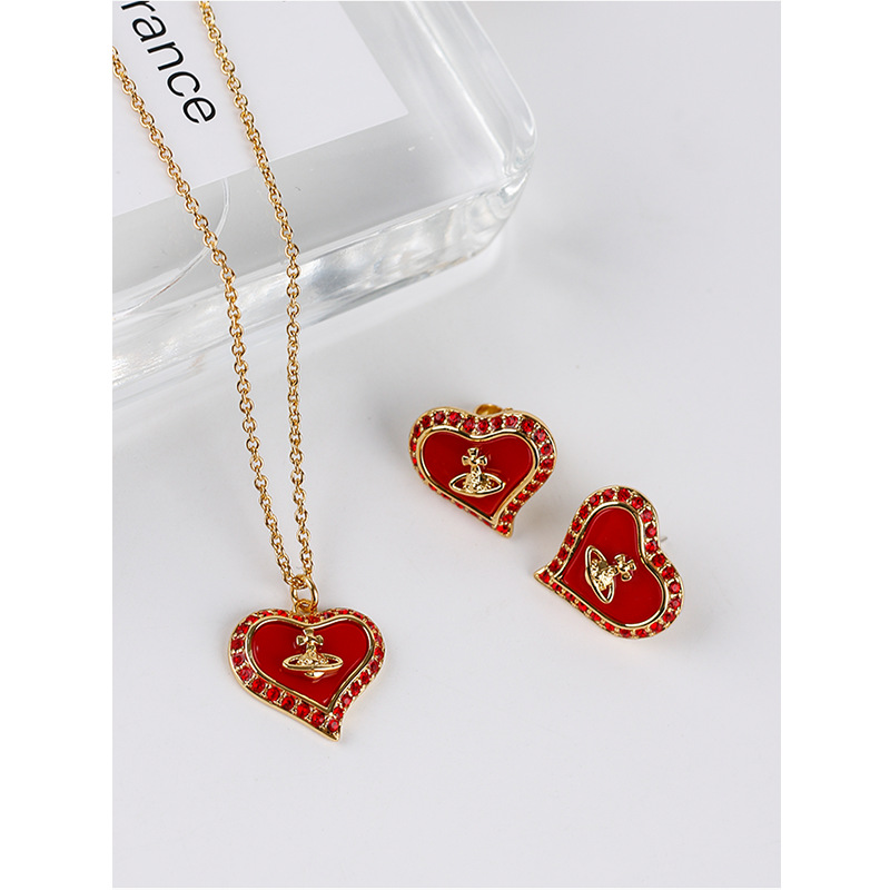 Valentine's Day limited red love necklac...