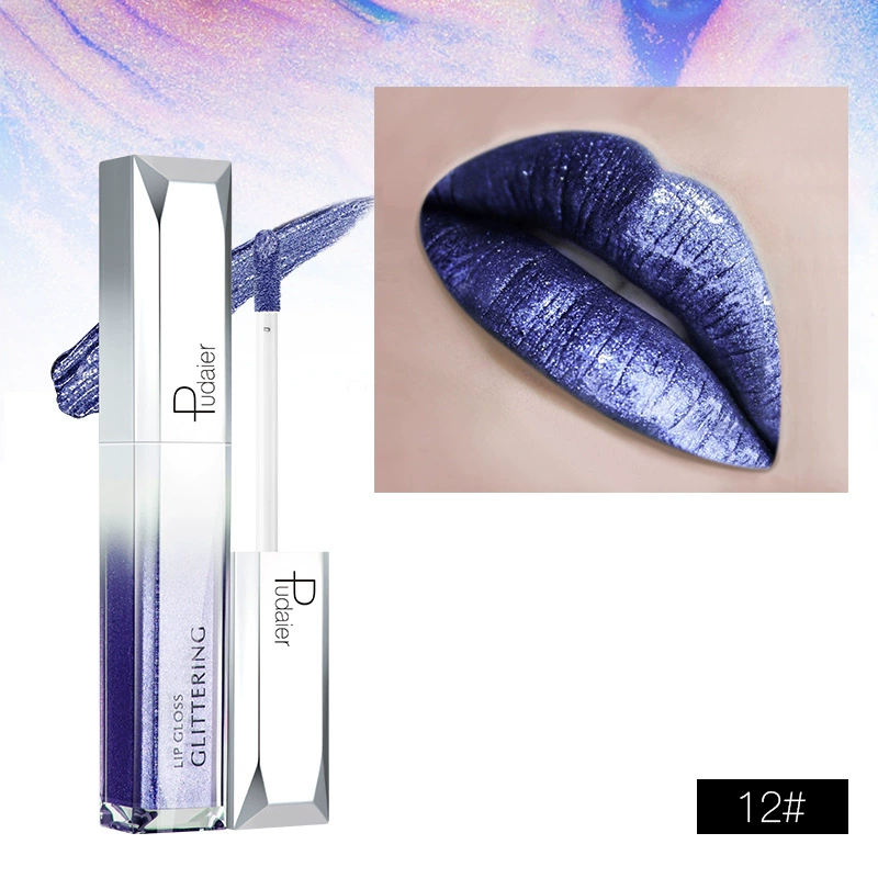 Lip Gloss (Pudaier) Shimmer Pearl Nourishing, 18 Colors, Lip-Volume Enhancing, European Style