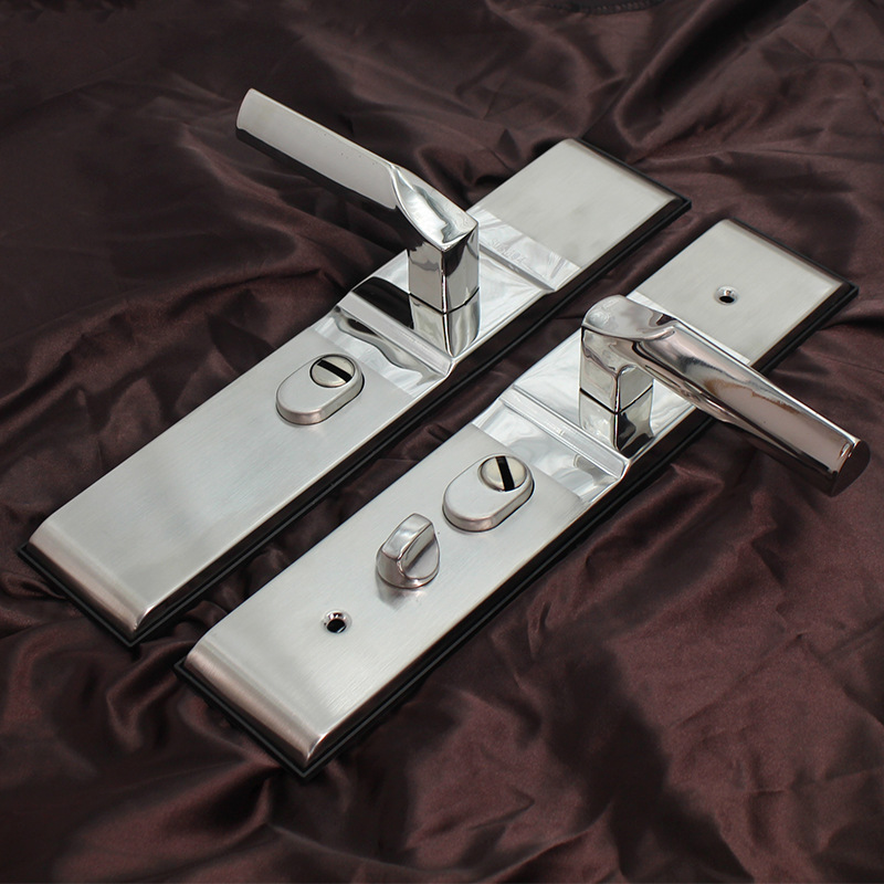 304不锈钢防盗门拉手双活家装sus不锈钢抛光锁具供应机械门锁