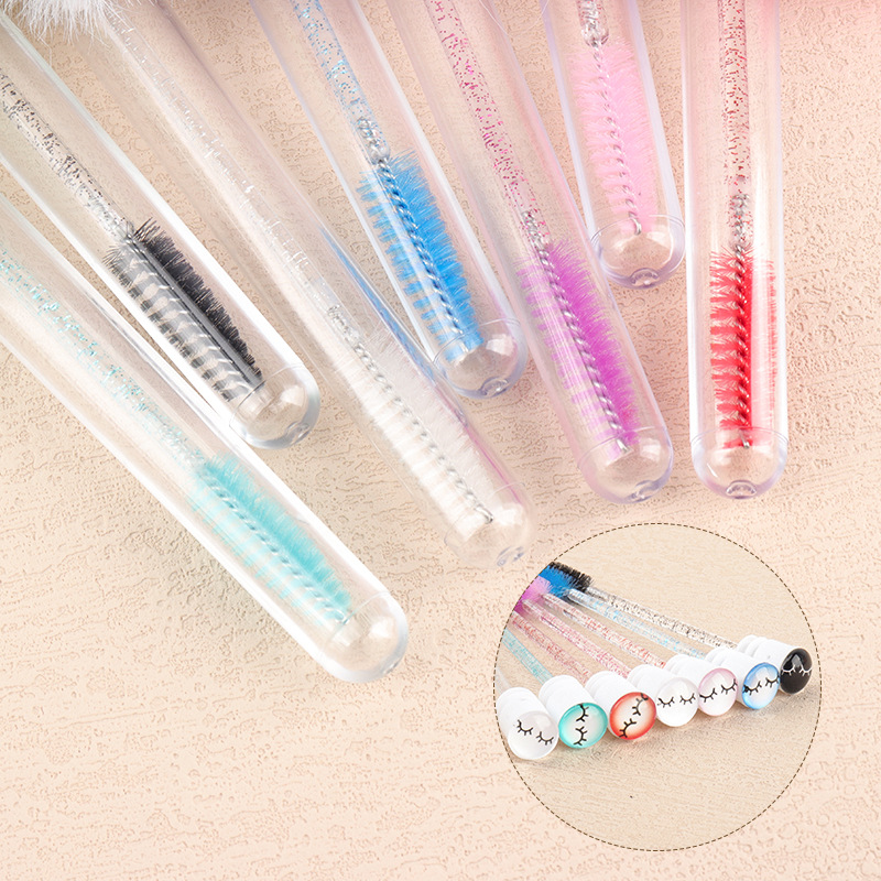 Disposable curly brush for eyelashes
